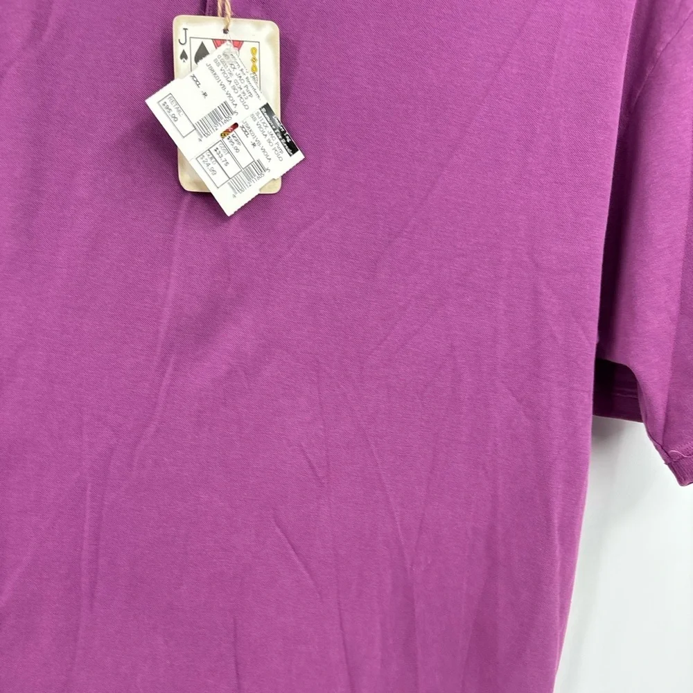 Jack spade purple Pima cotton short sleeve T-shirt button polo tee size xxl NWT